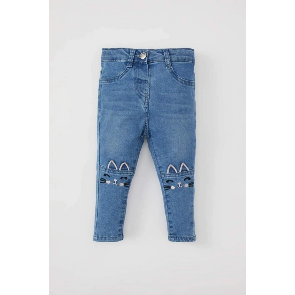 Defacto Kız Bebek Düz Paça Jean Pantolon