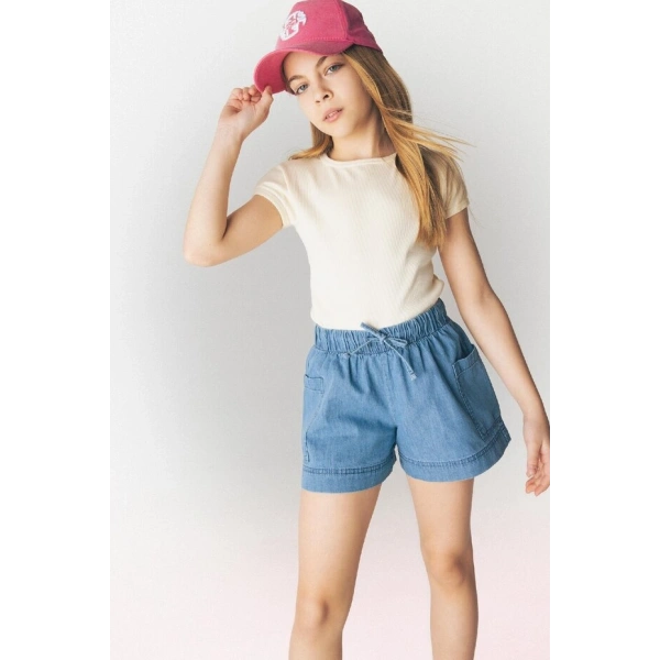 Defacto Kız Çocuk Short Sleeve T-Shirt