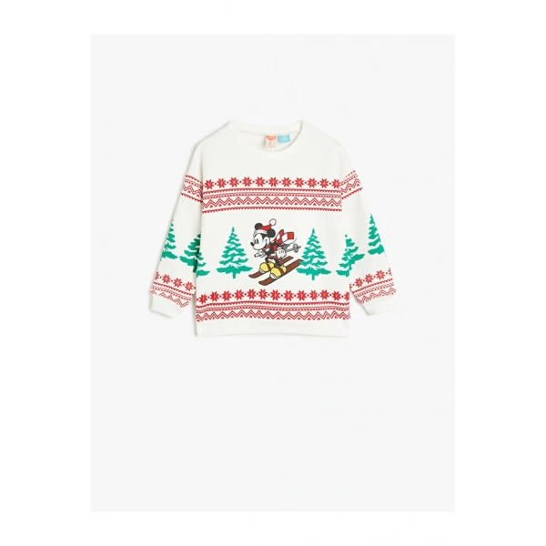 Koton Baskılı Pamuklu Şardonlu Uzun Kollu Sweatshirt