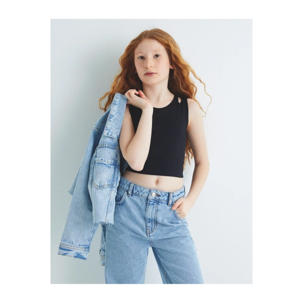 KOTON Crop Atlet Çift Askılı Pamuklu