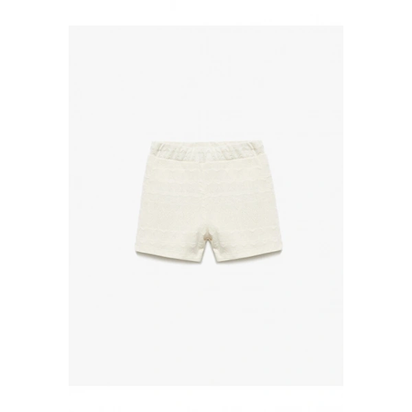 Koton Regular Fit Dokulu Şort