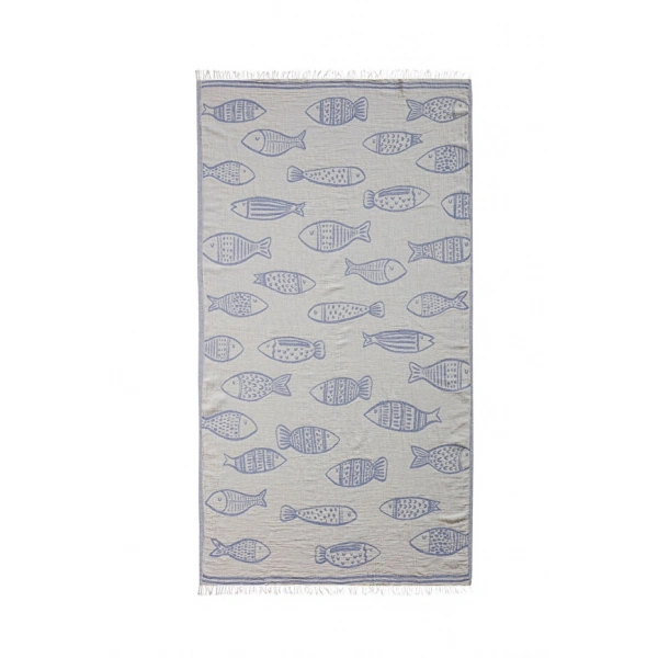 LC Waikiki Balık Baskılı Plaj Havlusu 90x165 cm