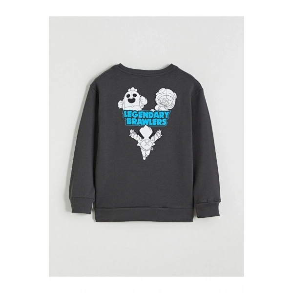 LC Waikiki Baskılı Erkek Çocuk Kalın Sweatshirt