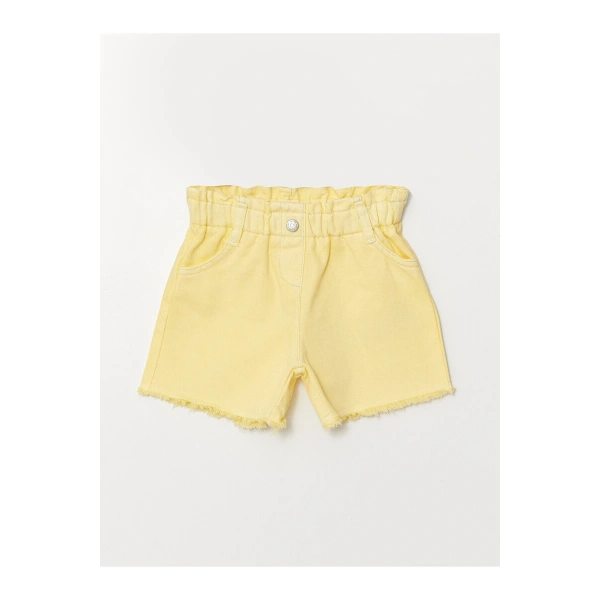 LC Waikiki Beli Lastikli Basic Kız Bebek Şort