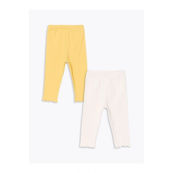LC Waikiki Beli Lastikli Basic Kız Bebek Tayt 2 li