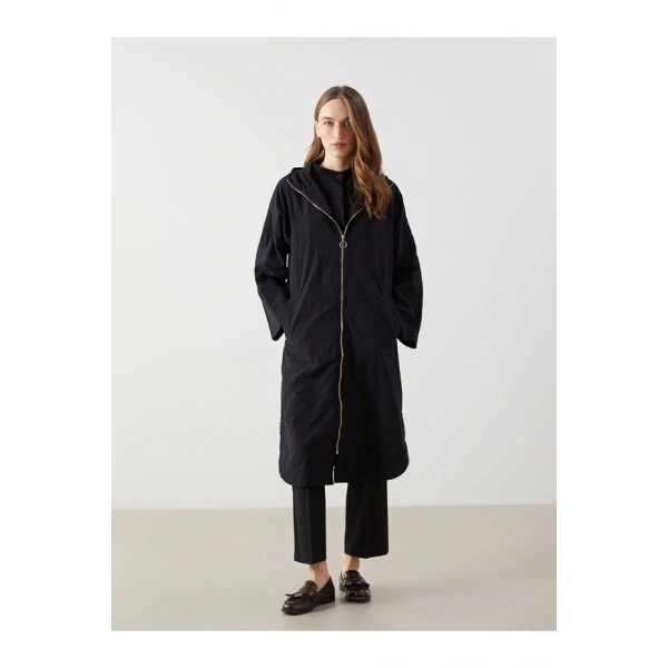 LC Waikiki Classic Kapüşonlu Düz Oversize Kadın Tunik