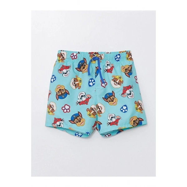 LC Waikiki Erkek Bebek Beli Lastikli Baskılı Deniz Şortu