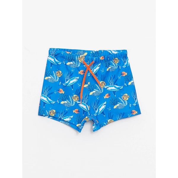 LC Waikiki Erkek Çocuk Mavi Hızlı Kuruyan Uv Korumalı Boxer Mayo