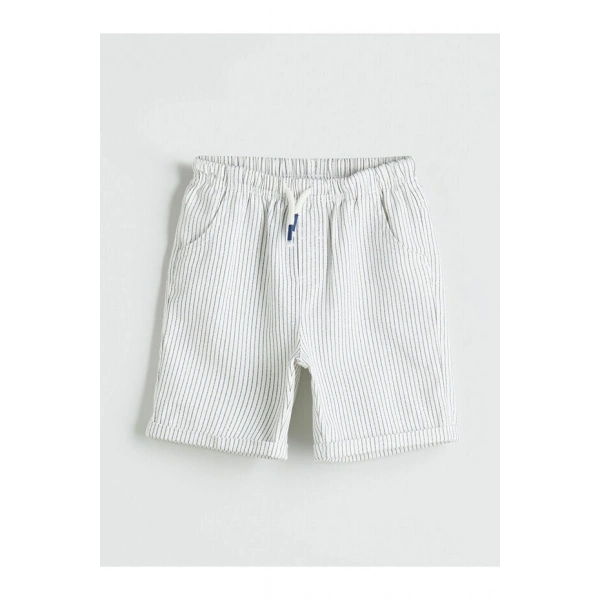 LC Waikiki Indigo Beli Lastikli Basic Cepli Erkek Çocuk Şort