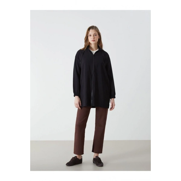 LC Waikiki Kapüşonlu Düz Oversize Kadın Tunik