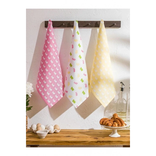 LC Waikiki Karışık Baskılı Kurulama Bezi 3 lü 40x50 Cm