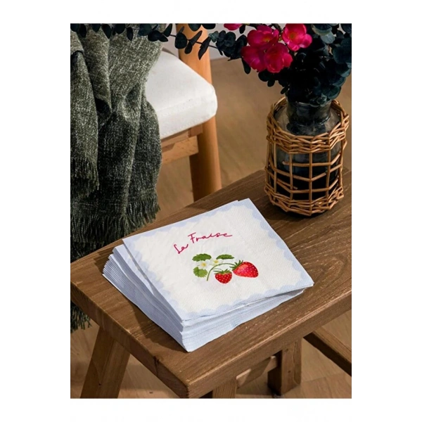 LC Waikiki Karışık Çilek Baskılı Kağıt Peçete 20 li