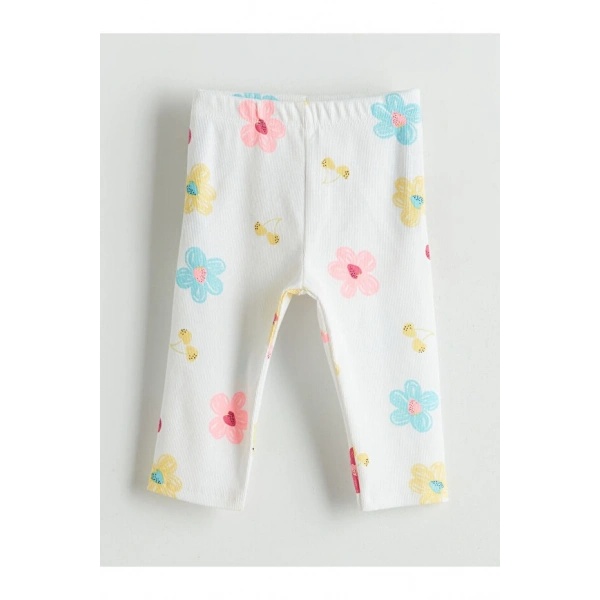 LC Waikiki Kız Çocuk Beli Lastikli Çiçekli
