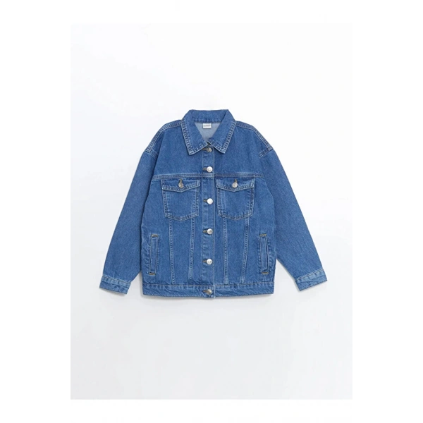 LC Waikiki Kız Çocuk İndigo Jean Ceket