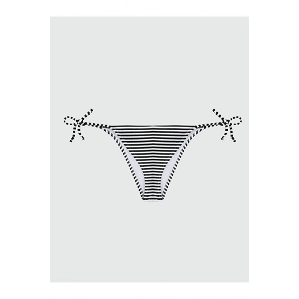 LC Waikiki Mavi Brazilian Çizgili Kadın Bikini Altı