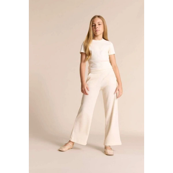 Defacto Wide Leg Waffle Cepli Geniş Paça Pantolon Kız Çocuk