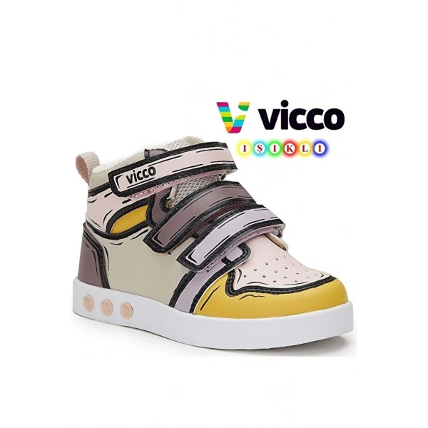 Vicco Dali Işıklı Erkek Bebek Saks Mavi Bot