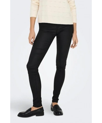 ONLANNE K MID WAIST COATED PNT NOOS Suni Deri Kadın Pantalon