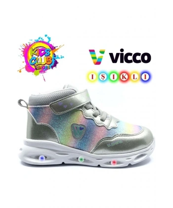 VİCCO Poni Phylon Ortopedik Işıklı Çocuk Bot GÜMÜŞ