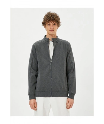 KOTON Erkek Sweatshirt Fermuarlı