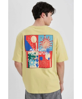 DEFACTO Erkek %100 Pamuk Comfort Regular Fit T-shirt