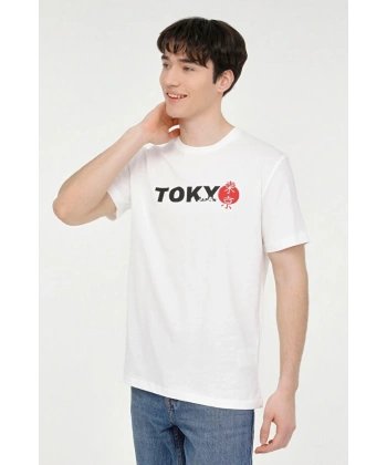 KİNETİX Erkek Beyaz Kısa Kol T-Shirt
