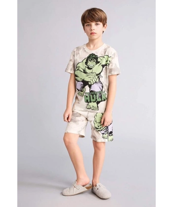 DEFACTO Erkek Çocuk Baskılı Beli Lastikli Pijama Takımı