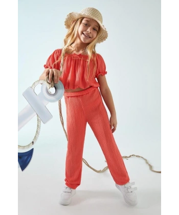 DEFACTO Kız Çocuk Paperbag Fit Pantolon