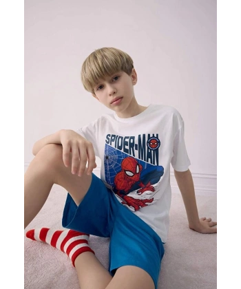 Defacto Erkek Çocuk %100 Pamuklu Baskılı Beli Lastikli Pijama Takımı