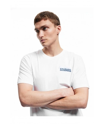 KOTON İşlemeli Kısa Kollu Bisiklet Yaka Pamuklu Regular Fit Tişört
