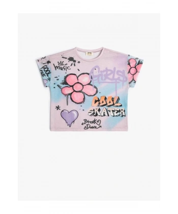 KOTON Kız Çocuk Desenli T-Shirt