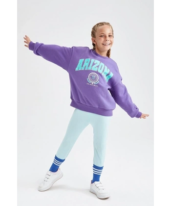 DEFACTO Kız Çocuk Slim Fit Basic Kapri Boy Tayt