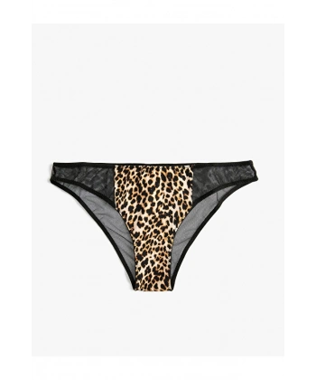 KOTON Leopar Desenli Brief Külot