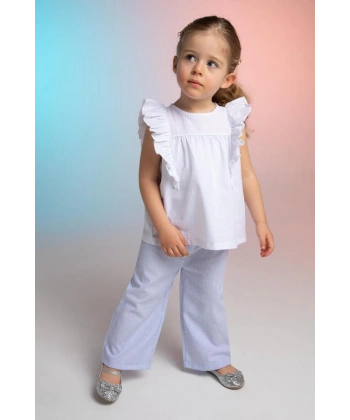 DEFACTO Kız Bebek Esnek Belli Poplin Pantolon