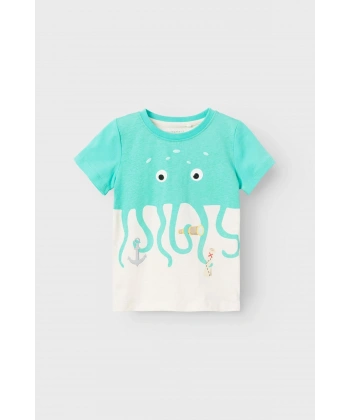 NAME IT Erkek Çocuk Ahtapot Baskılı T-shirt