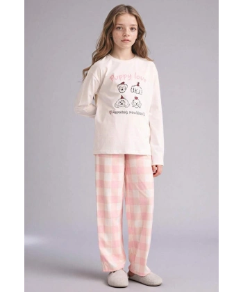 DEFACTO Kız Çocuk %100 Pamuklu 2li Pijama Takımı