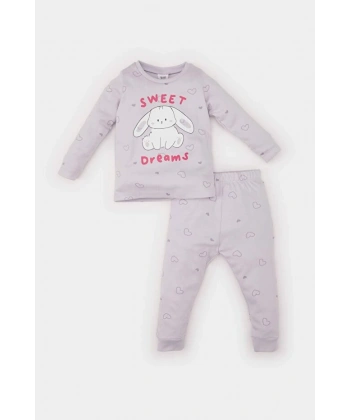 DEFACTO Kız Çocuk Baskılı Pijama