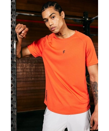 DEFACTO Erkek Fit Slim Fit Dar Kesim Bisiklet Yaka Baskılı Sporcu Kısa Kollu Tişört