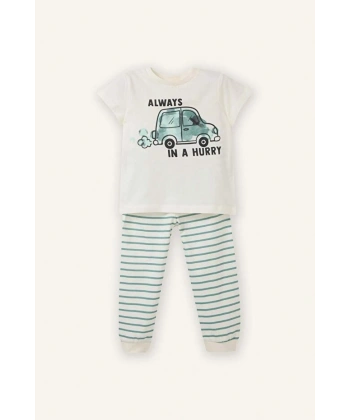 Defacto Araç Baskılı 2li Pijama Takımı Erkek Bebek