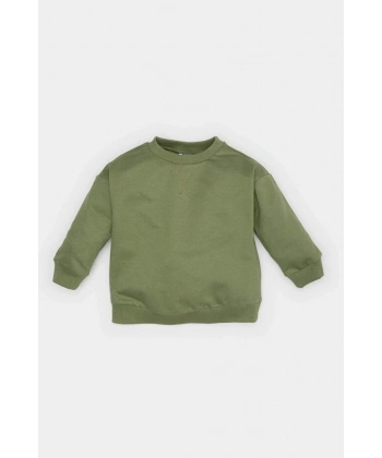 Defacto Bisiklet Yaka Basic Düz Sweatshirt Erkek Bebek