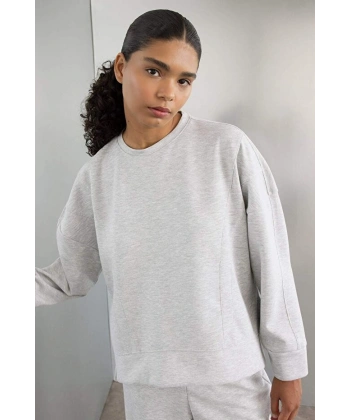Defacto Bisiklet Yaka Skuba Dalgıç Kumaş Sporcu Sweatshirt