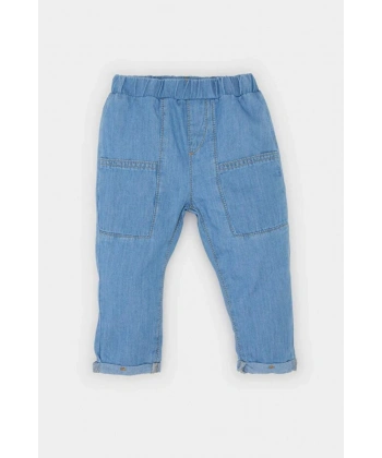 Defacto Erkek Bebek Beli Lastikli Jean Pantolon