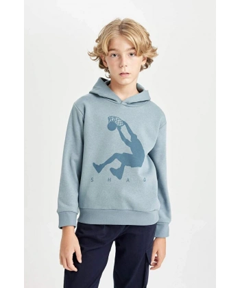 Defacto Erkek Çocuk Bisiklet Yaka Sweatshirt
