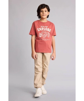 Defacto Erkek Çocuk Jogger Fıt Bej Pantolon