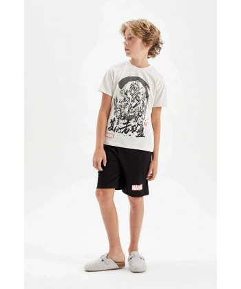 Defacto Erkek Çocuk Pijama Takımı Kısa Kollu Üst Şort