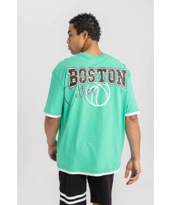 DEFACTO Erkek T-Shirt Yeşil