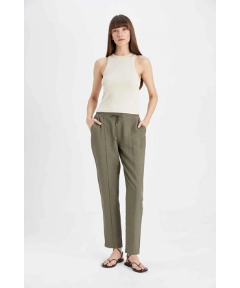 Defacto Jogger Pantolon Lastikli Bel Bağcıklı Basic Düz Paça