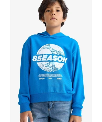 Defacto Kapüşonlu Baskılı Sweatshirt Erkek Çocuk