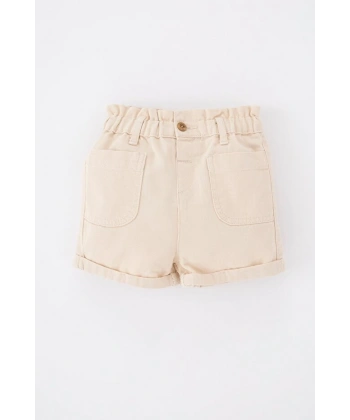 Defacto Kız Bebek Comfort Fit Gabardin Şort
