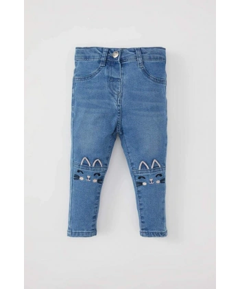 Defacto Kız Bebek Düz Paça Jean Pantolon